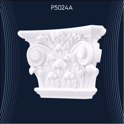 Pilastri Decorativi in Poliuretan Model P5024A - Capiteluri și Colonne: Prețuri, Design și Idei de Decor