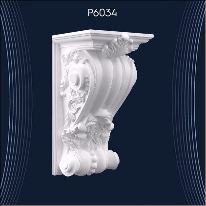 P6034 Poliuretan Consola Modele Poliuretan Corbel P6034 Modele Decorative Consolă Producție Durabilă Idei de Design și Exemple pentru Decorațiuni