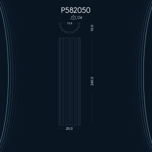 Polyurethane Fluted Columns P582050 - Greek and Roman Style Pillars and Capitals: A Tribute to Ancient Decor Design Ideas and Inspirations