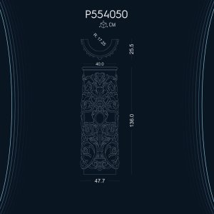 Baza Coloană Decorativă din Poliuretan P554050 - Montaj Ușor: Modele Speciale de Vopsea pentru Decorațiuni - Idei de Design și Decor.
