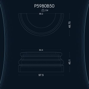 Poliuretan Baza Colona P5980B50 - Inovație și Calitate în Designul de Decor și Modele Decorative