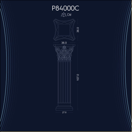 P84000C Coloane din poliuretan .Stâlpi și capiteluri corintice ,dorice ,ionice