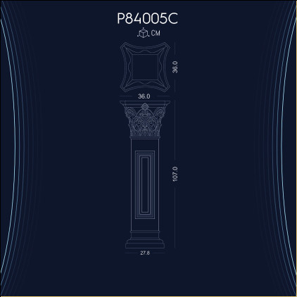 P84005C Capitel coloane dorice, corintice din poliuretan 