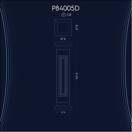 P84005D Coloane bizantine romane ,grecesti din poliuretan .Coloana corintiana decorativa 