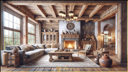 Decoratiune rustica eleganta cu grinzi din poliuretan si grinzi din lemn Naturalitatea și căldura decorului rustic este un stil atemporal care transformă casele într-un refugiu liniștit. Captarea acestei atmosfere rustice prin utilizarea grinzilor din poliuretan și a căpriorilor din bușteni este o modalitate ideală de a adăuga note tradiționale caselor moderne pot fi folosite căpriori și ce atmosferă pot crea aceste elemente în interiorul dvs. Reflectând atractivitatea și durabilitatea măiestriei tradiționale a lemnului, aceste materiale nu sunt doar estetice, ci oferă și o investiție de lungă durată cu care vă puteți transforma casa într-o casă caldă aceste sugestii de decorare rustică care spun o poveste în interiorul tău.