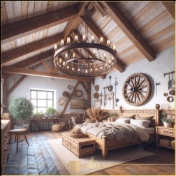 Transformare într-o casă caldă cu grinzi și bușteni din poliuretan cu farmec rustic Decorul rustic este arta de a crea o atmosferă liniștită și primitoare în locuințe, aducând căldura materialelor naturale și estetica abilit