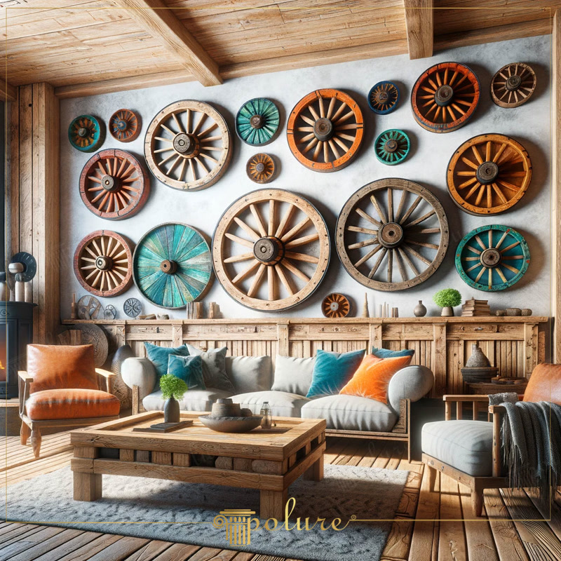 Grinzi din poliuretan cu farmec rustic și decorațiuni pentru roți de cărucior Decorul rustic nu este doar o tendință de design, ci și o expresie a stilului de viață. Este posibil să purtați acest stil în fiecare colț al