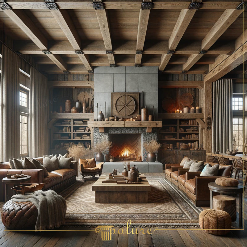 Grinzi din poliuretan și căpriori din bușteni Transformare modernă în decor rustic Decorul rustic integrează căldura materialelor naturale și confortul designului tradițional în spațiile de locuit moderne. Modelele de grinzi de