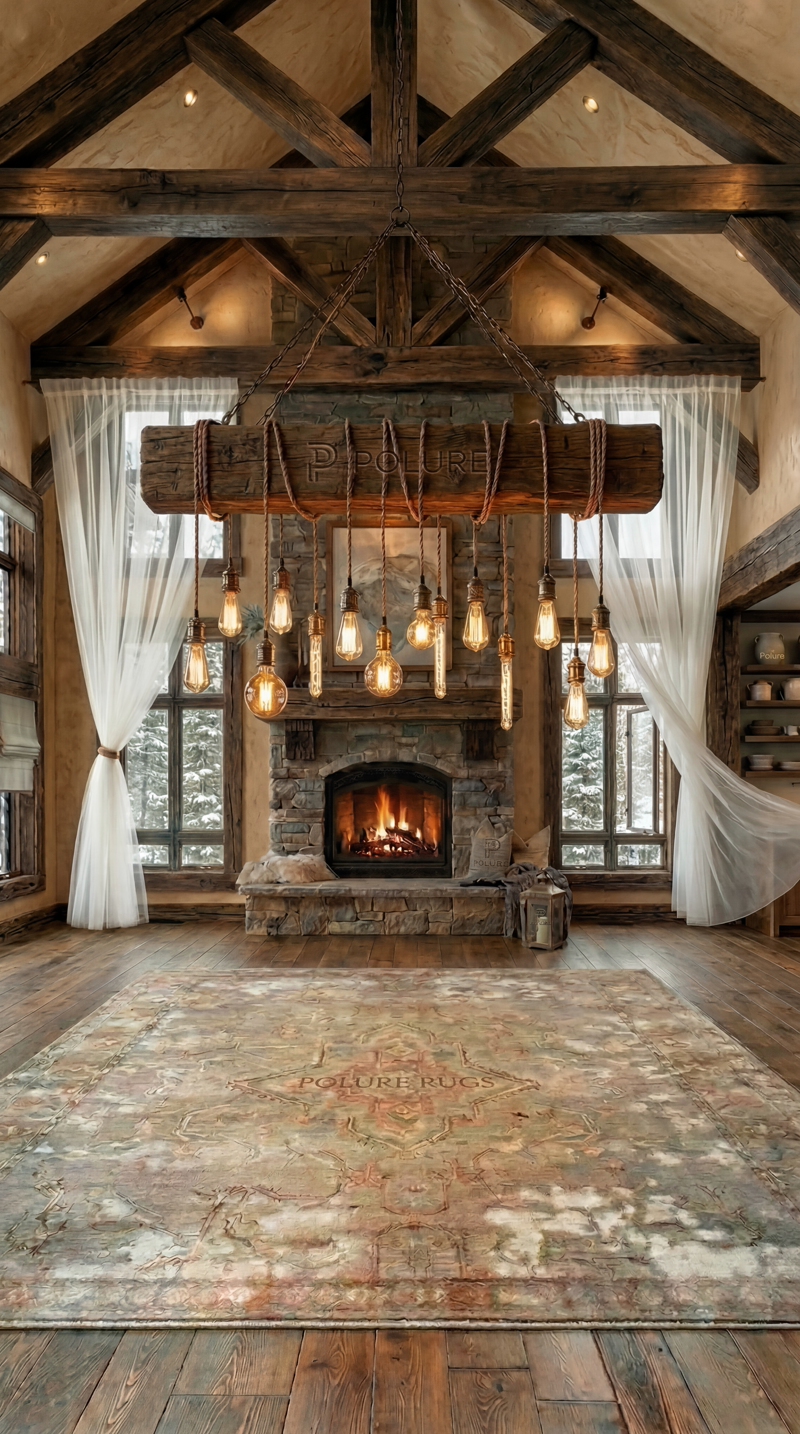 Redescoperirea frumuseții rustice clasice cu accente moderne Dormitor cu grinzi din poliuretan În timp ce decorul rustic creează o atmosferă caldă în locuințe cu atmosfera sa naturală și prietenoasă, modelele de bușteni și căpriori d