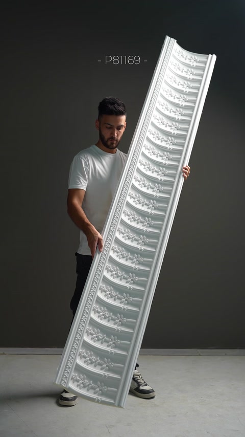 Profil lat cu registre succesive de ornamente clasice repetitive