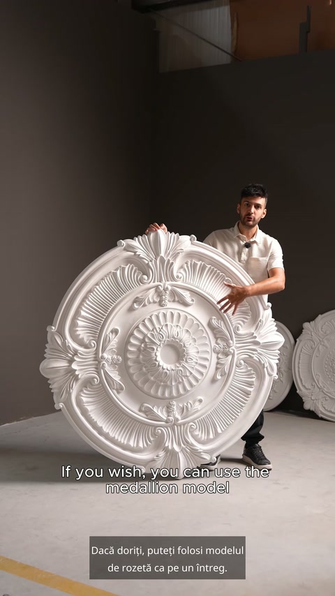 Rozete decorative din poliuretan: peste 30 de modele pentru tavane elegante