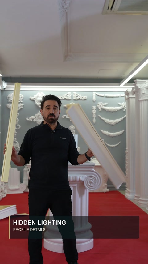 Două componente diferite ale profilului pentru lumină LED ascunsă