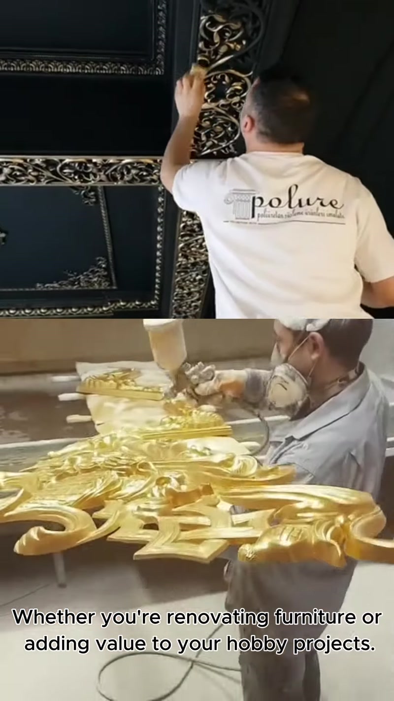 Vopsele decorative aurii și argintii pentru ornamente interioare și exterioare