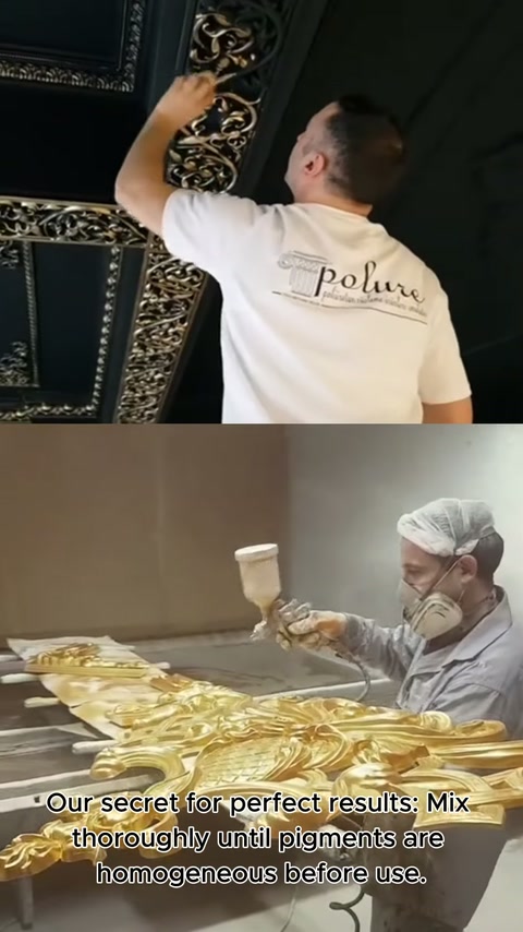 Vopsele decorative aurii și argintii pentru ornamente interioare și exterioare