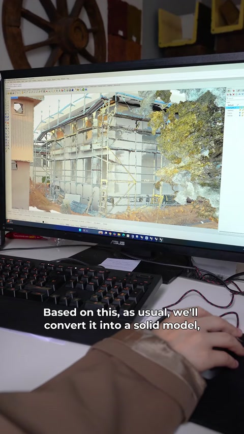 Relevarea unei vile prin scanare 3D, geamăn digital și proiectare