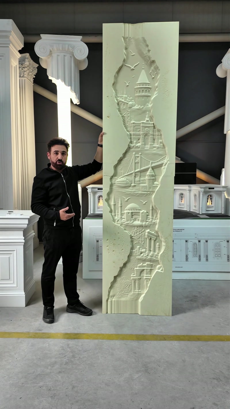 Basorelief Istanbul personalizat pentru decorarea unui perete interior