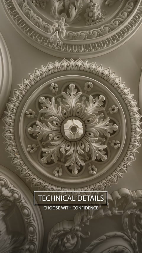 Rozete circulare ornamentale grupate pentru compararea desenelor și proporțiilor.