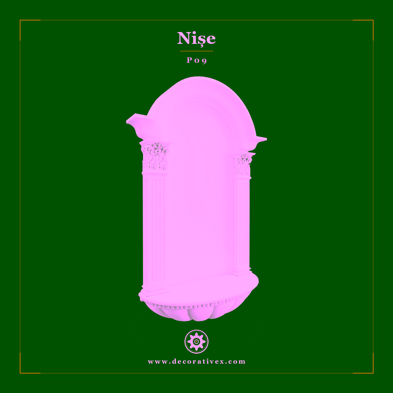 Nisa Decorativa de Perete Poliuretan P09 25x68x107 cm