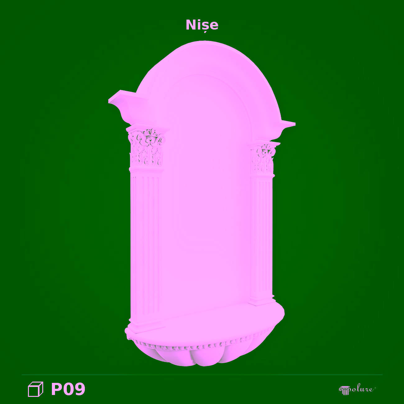 Nisa Decorativa de Perete Poliuretan P09 25x68x107 cm
