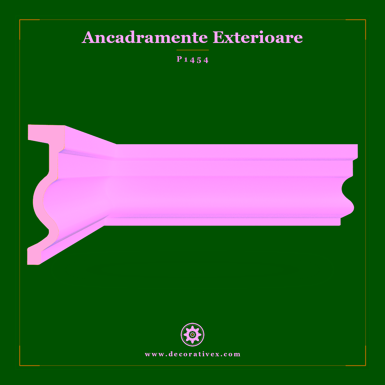 Ancadrament Poliuretanic Clasic pentru Ferestre si Usi 4×16 cm