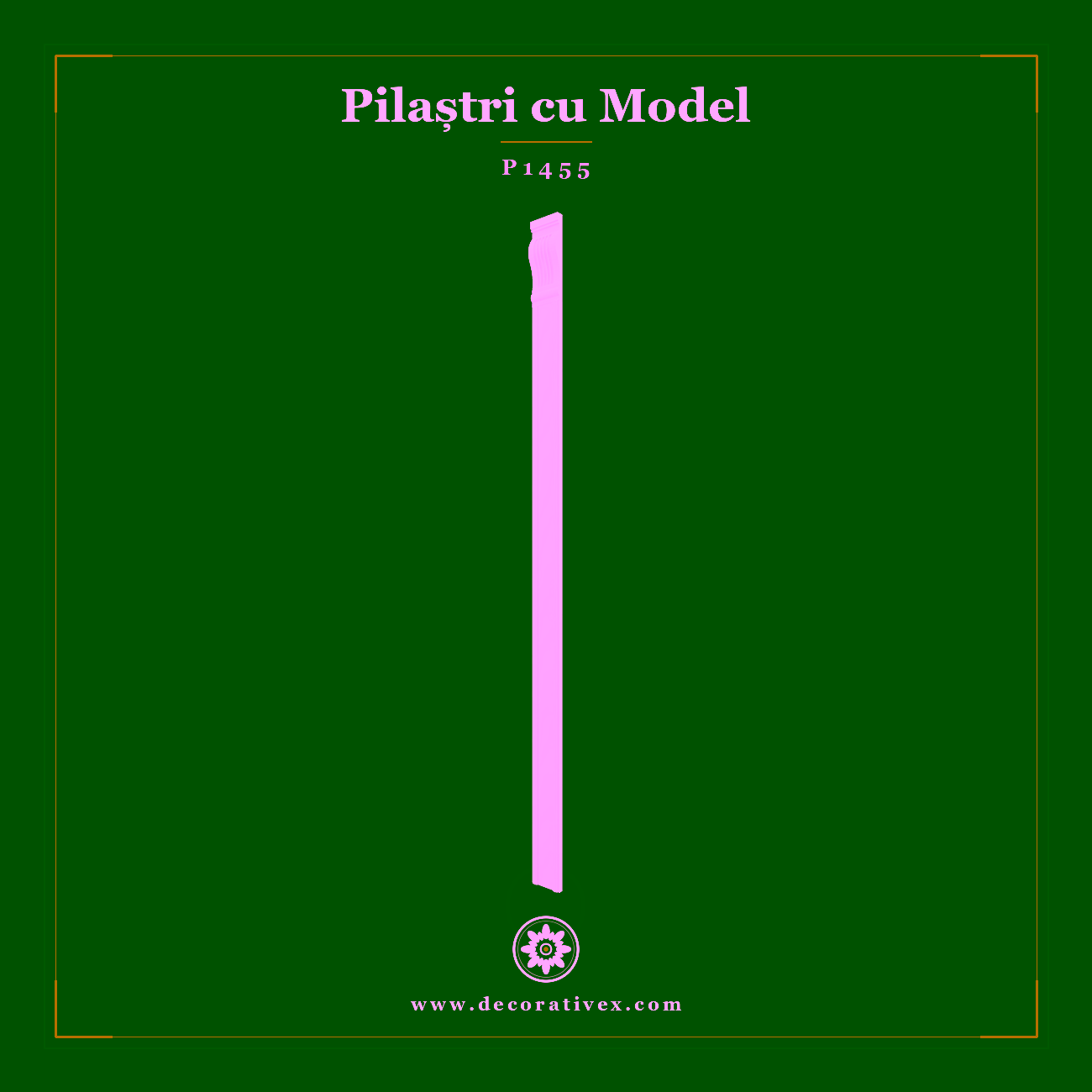 Pilastru Decorativ din Poliuretan Flutat 12×227 cm