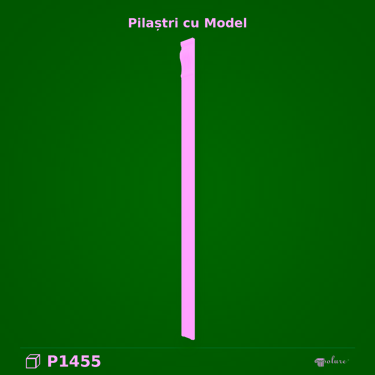 Pilastru Decorativ din Poliuretan Flutat 12×227 cm