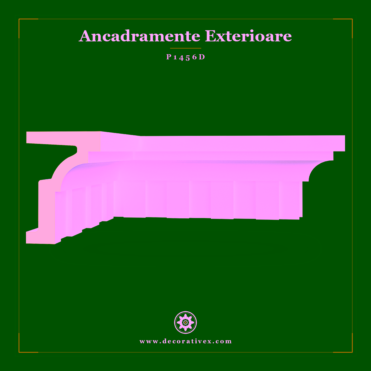 Ancadrament Poliuretanic Profilat cu Stripe Verticale 14×240 cm