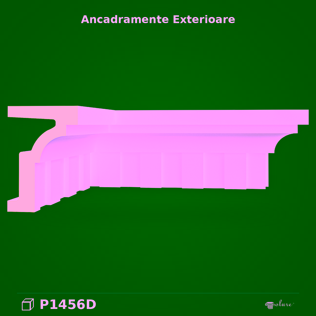 Ancadrament Poliuretanic Profilat cu Stripe Verticale 14×240 cm