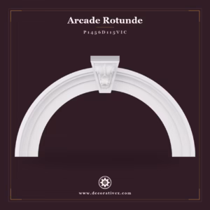 Arcadă Rotunjită din Poliuretan 22x155x87 cm cu Ornament Central