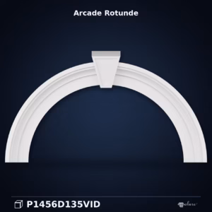 Arcadă Semicirculară Poliuretan 175x97 cm cu Cheie de Boltă