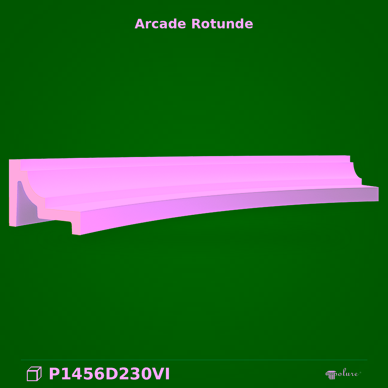 Arcuitor Decorativ Curbat din Poliuretan 14x111x30 cm