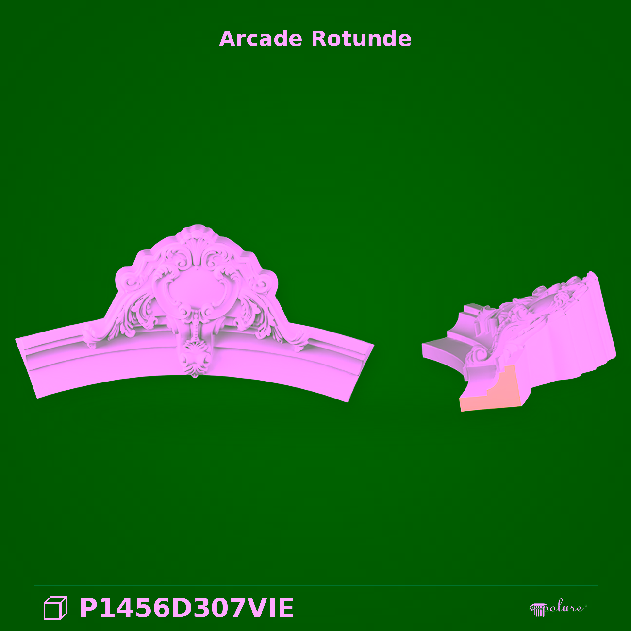 Arcada Decorativa Rotunda din Poliuretan 29x116x58 cm