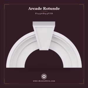 Arc Semicircular din Poliuretan cu Cheie de Boltă 17x84x42 cm