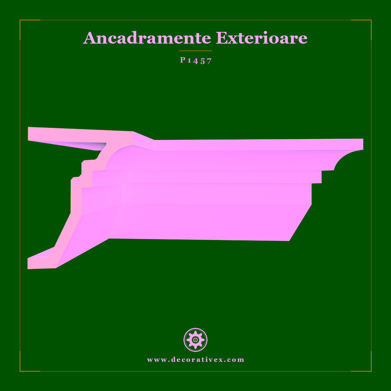 Ancadrament Poliuretan Profilat 20×26 cm Modul Exterior