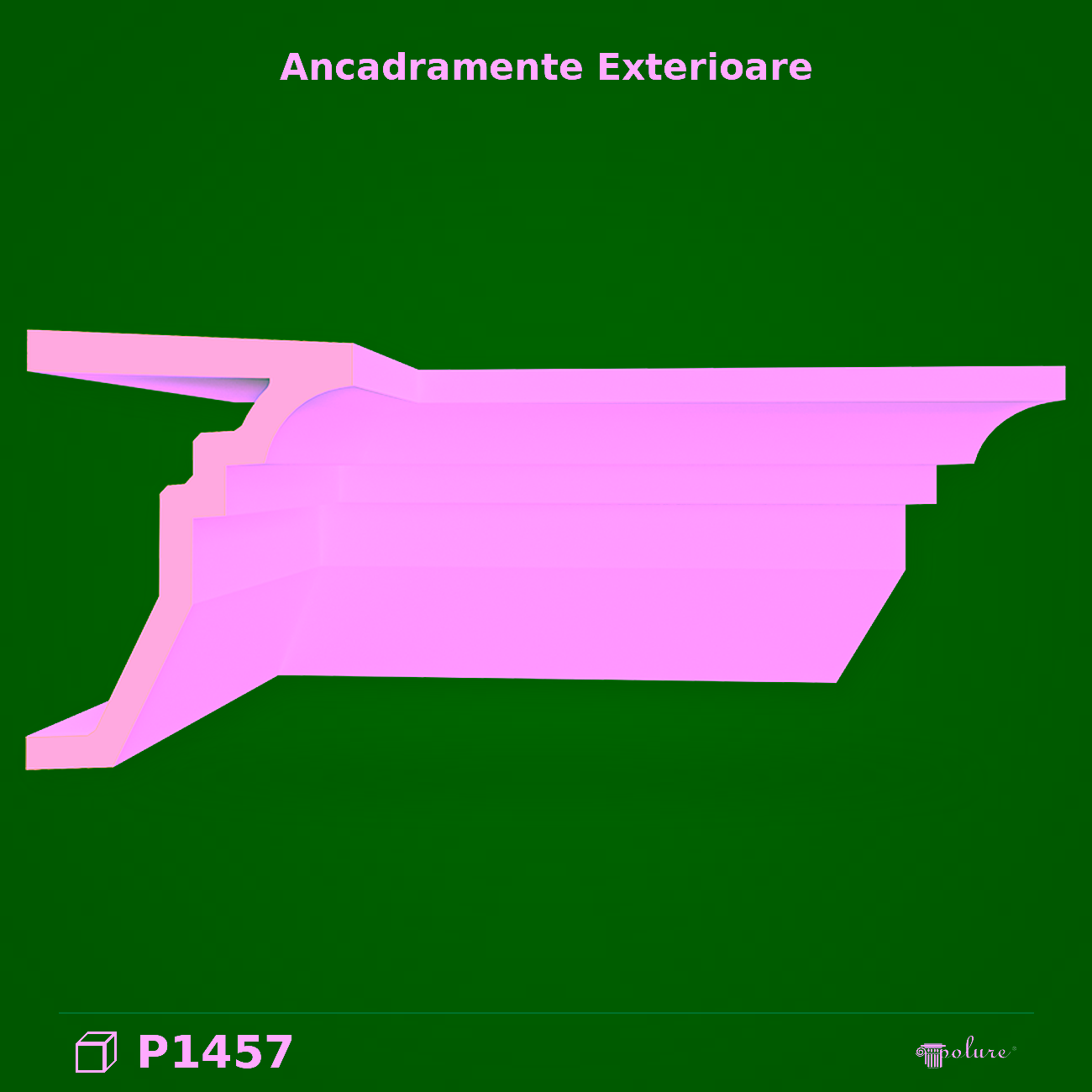 Ancadrament Poliuretan Profilat 20×26 cm Modul Exterior