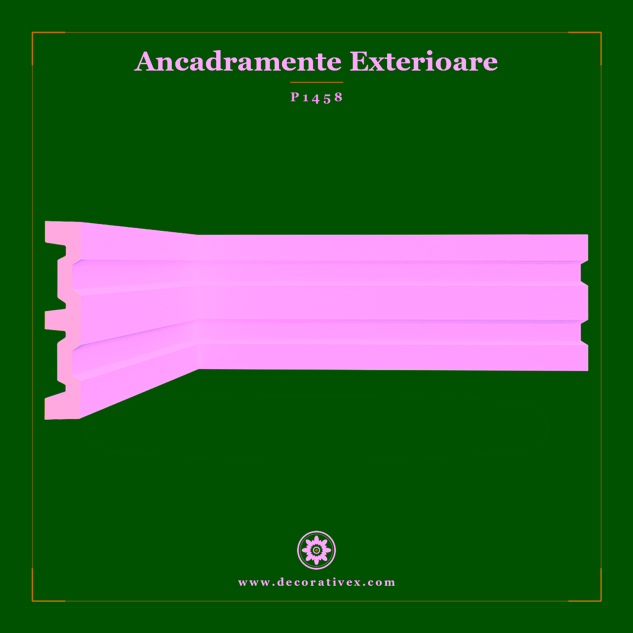 Ancadrament Poliuretan 16 cm Profil Decorativ Usi si Ferestre