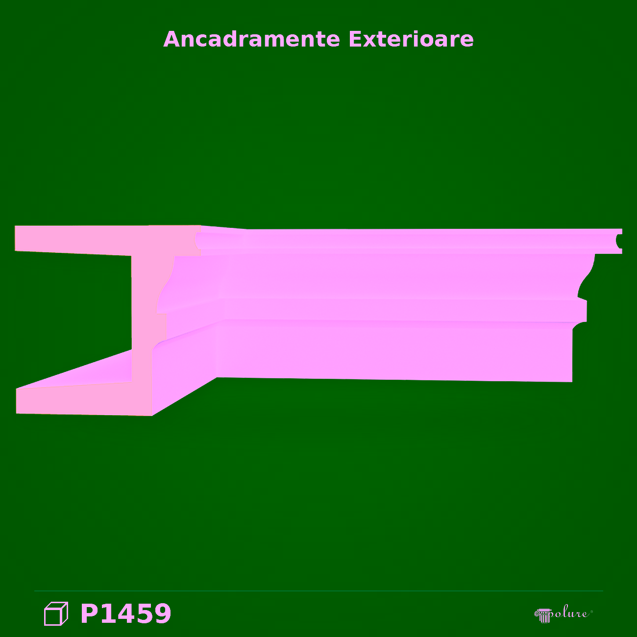 Profil Ancadrament din Poliuretan 20×20 cm pentru Fațadă