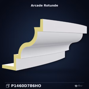 Arcada Decorativa Curbata din Poliuretan 59x136x48 cm