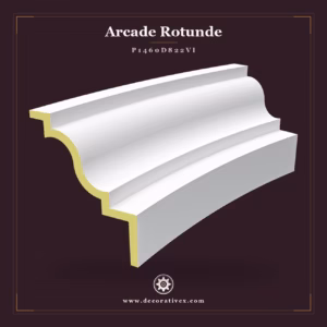 Arcadă Curbată Rotunjită din Poliuretan 54x144 cm