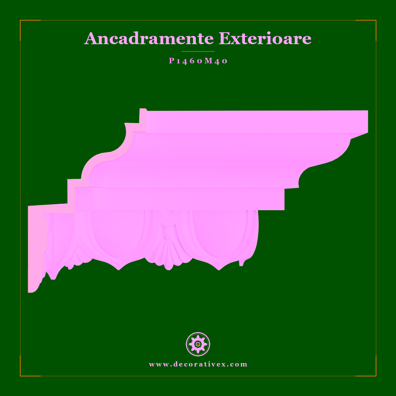 Ancadrament Decorativ Profiliat din Poliuretan 54×85 cm