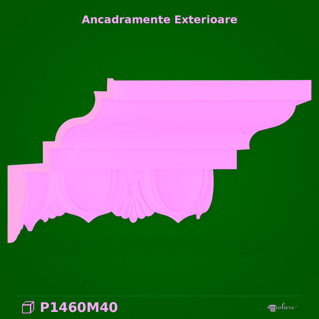Ancadrament Decorativ Profiliat din Poliuretan 54×85 cm