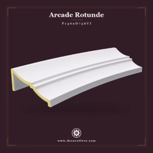 Arcadă Curbată Rotundă din Poliuretan 18x129x48 cm