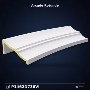 Arcadă Curbată Rotundă din Poliuretan 18x129x48 cm