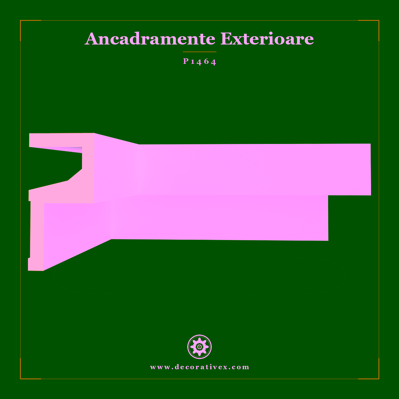 Ancadrament Poliuretan 10×20 cm Profil Neted Drepți
