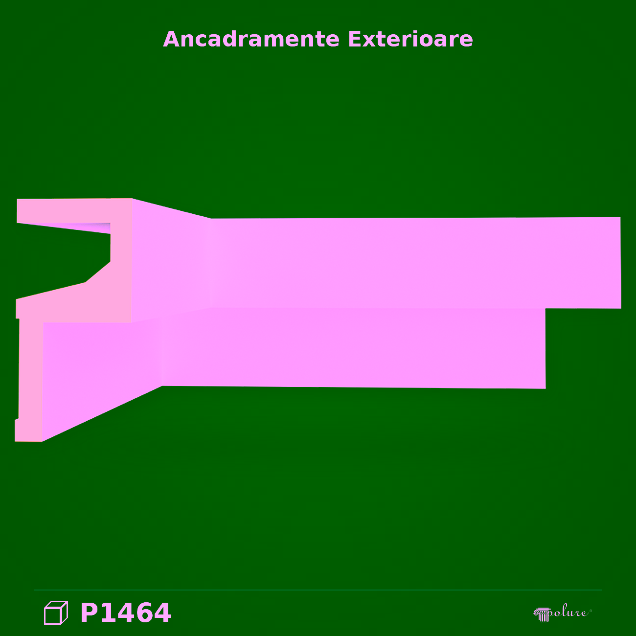 Ancadrament Poliuretan 10×20 cm Profil Neted Drepți