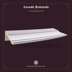 Arcadă Curbată din Poliuretan 13x119x35 cm pentru Uși și Ferestre