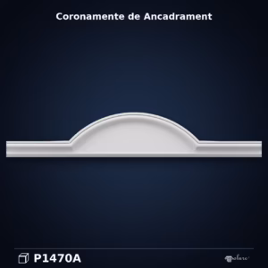 Fronton Decorativ Arcuit Poliuretan pentru Uși și Ferestre 11x42 cm