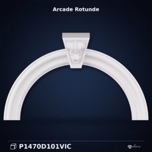 Arcadă Curbată din Poliuretan cu Cheie de Boltă 131x80 cm