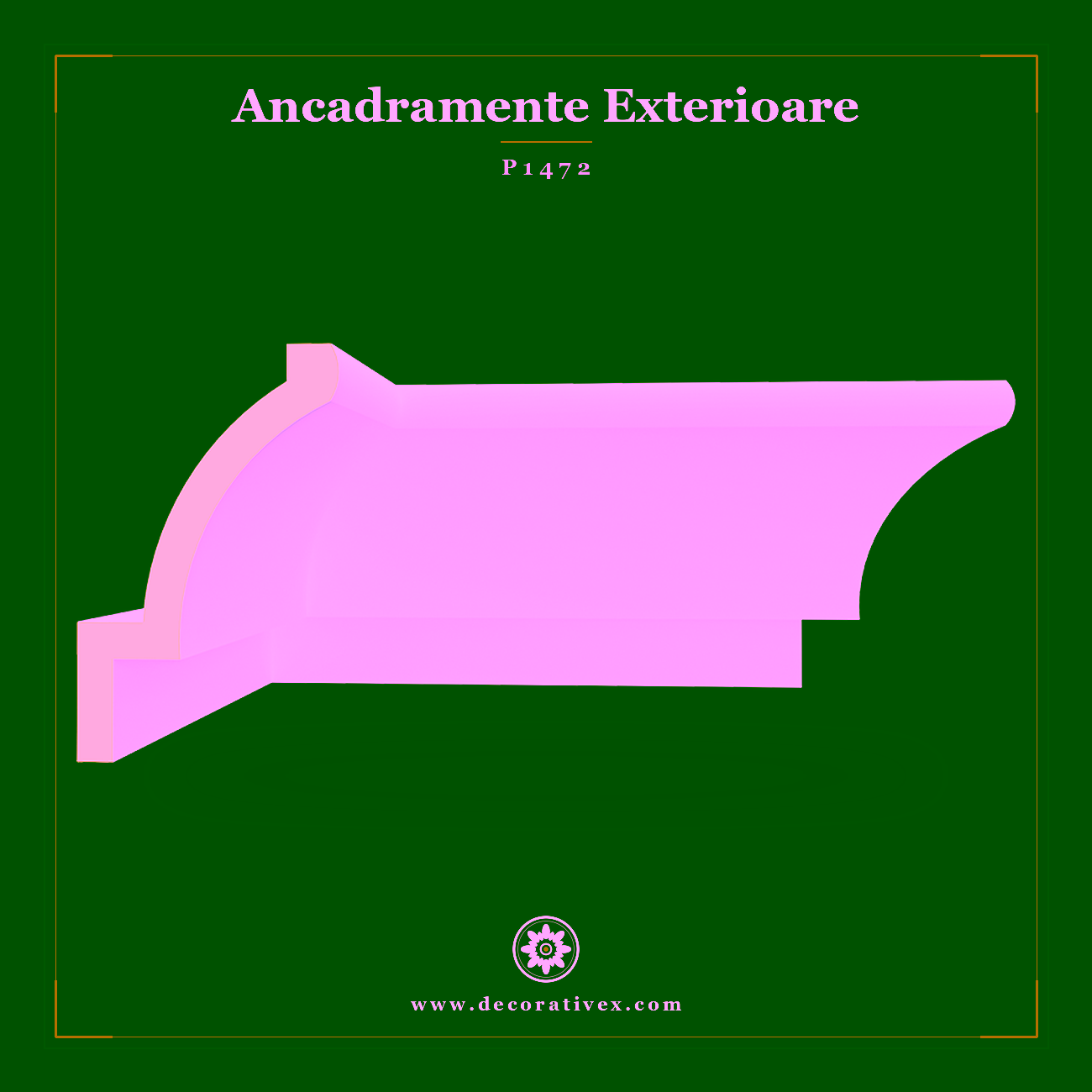 Ancadrament din Poliuretan pentru Fațadă și Interior 19×30 cm