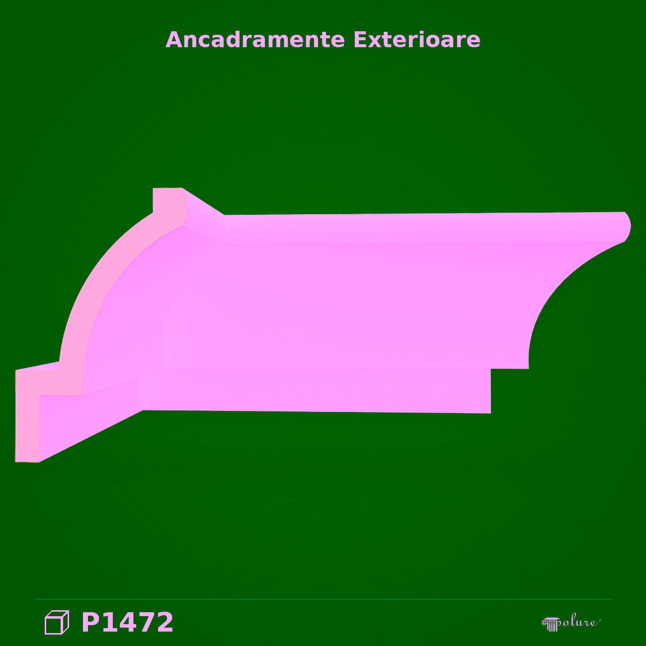 Ancadrament din Poliuretan pentru Fațadă și Interior 19×30 cm